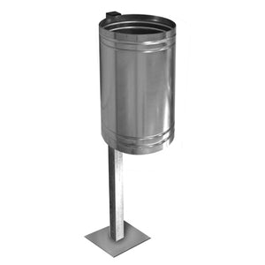 CESTINO PORTA-RIFIUTI ZINCATO CON BASE- DH- pezzi 1