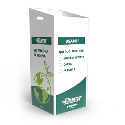 Ecobox raccolta differenziata in cartone automontante con maniglie 38x38x80 cm DH