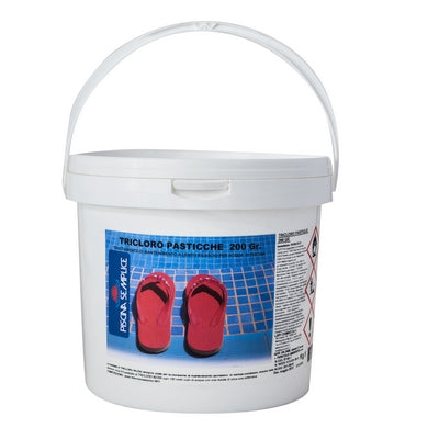 TRICLORO PASTIGLIE DA 200GR PER PISCINE 1 Kg Piscina semplice