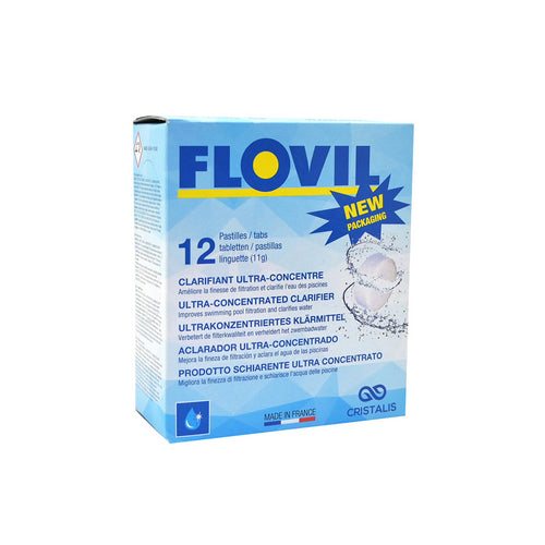 FLOCCULANTE FLOVIL 12 PASTIGLIE 132 GR- 12 Pastiglie Piscina semplice