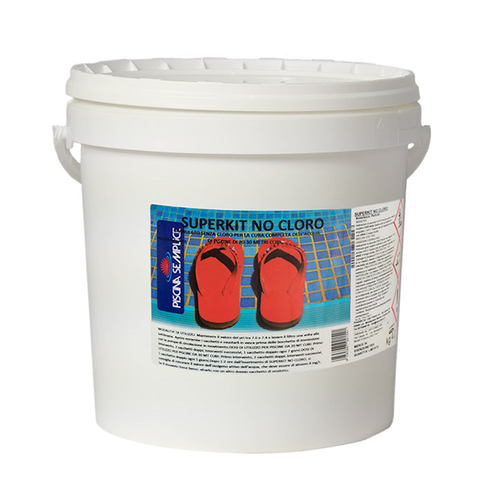 SUPERKIT NO CLORO TRATTAMENTO COMPLETO- 4 x 280 gr 1,12 kg Piscina semplice