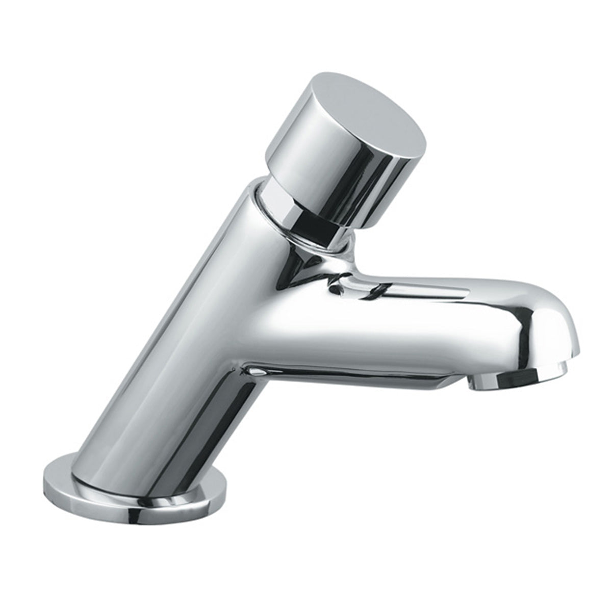 RUBINETTO COLLO CIGNO A PULSANTE CON ARRESTO TEMPORIZZATO- Cromo- IDRAL- pezzi 1