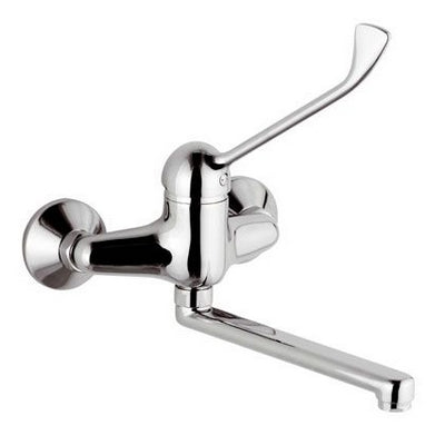 MISCELATORE MONOCOMANDO LAVELLO A MURO CON LEVA CLINICA EPIC- Cromo- MARIA- pezzi 1