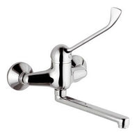 MISCELATORE MONOCOMANDO LAVELLO A MURO CON LEVA CLINICA EPIC- Cromo- MARIA- pezzi 1