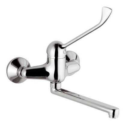 MISCELATORE MONOCOMANDO LAVELLO A MURO CON LEVA CLINICA EPIC- Cromo- MARIA- pezzi 1