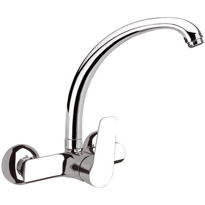 GRUPPO LAVELLO A PARETE CON BOCCA GIREVOLE LINEA ESSENZA- Cromo- MARIA- pezzi 1