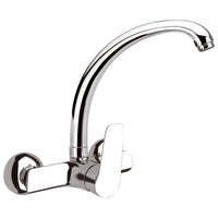 GRUPPO LAVELLO A PARETE CON BOCCA GIREVOLE LINEA ESSENZA- Cromo- MARIA- pezzi 1