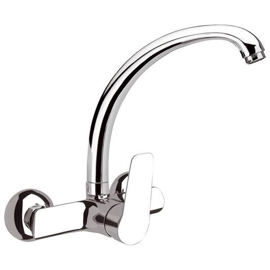 GRUPPO LAVELLO A PARETE CON BOCCA GIREVOLE LINEA ESSENZA- Cromo- MARIA- pezzi 1