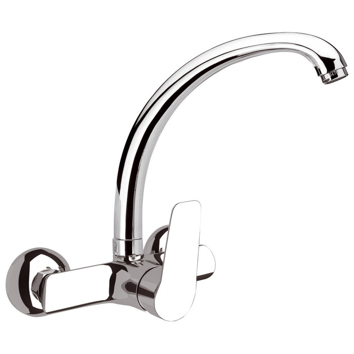 GRUPPO LAVELLO A PARETE CON BOCCA GIREVOLE LINEA ESSENZA- Cromo- MARIA- pezzi 1