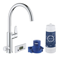 MISCELATORE PER LAVELLO BLUE PURE BAUCURVE CON SISTEMA FILTR. ACQUA- Cromo- GROHE- pezzi 1