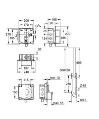 FLUSSOMETRO PER WC- GROHE- pezzi 1