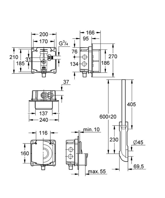 FLUSSOMETRO PER WC- GROHE- pezzi 1