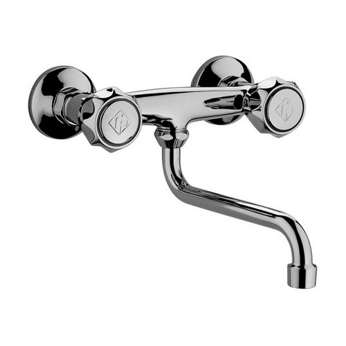 GRUPPO LAVELLO A MURO DANUBIO CON CANNA ORIENTABILE- Cromo- PAFFO- pezzi 1