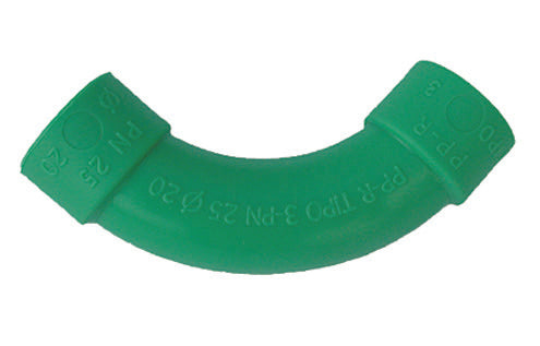 CURVA AMPIO RAGGIO IN POLIPROPILENE- Diam. 20- DH- pezzi 1