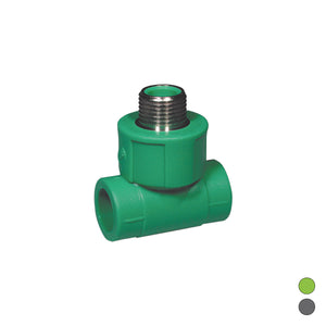 TEE FILETTATO MASCHIO IN POLIPROPILENE- 1/2 x Diam. 20- DH- pezzi 1