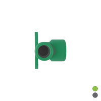 GOMITO FILETTATO FEMMINA CON STAFFE IN POLIPROPILENE- 1/2 x Diam. 20- DH- pezzi 1