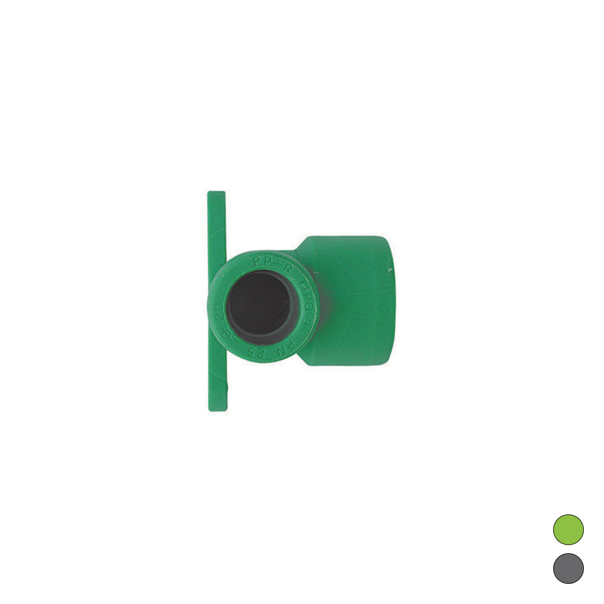 GOMITO FILETTATO FEMMINA CON STAFFE IN POLIPROPILENE- 1/2 x Diam. 20- DH- pezzi 1