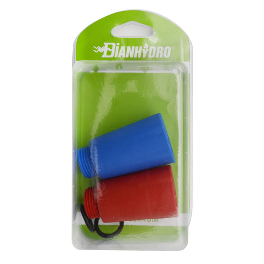 COPPIA TAPPO PROVA IMPIANTI  BLU/ROSSO BLISTER- 1/2- FAIDF- pezzi 1