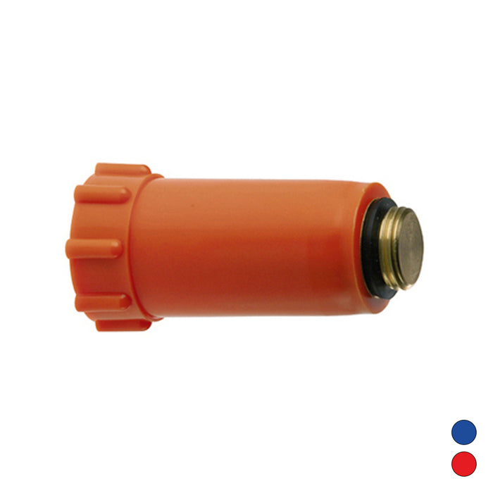 TAPPO DI COLLAUDO IMPIANTO C/FILETTO IN OTTONE- Rosso - 1/2- RERU- pezzi 1