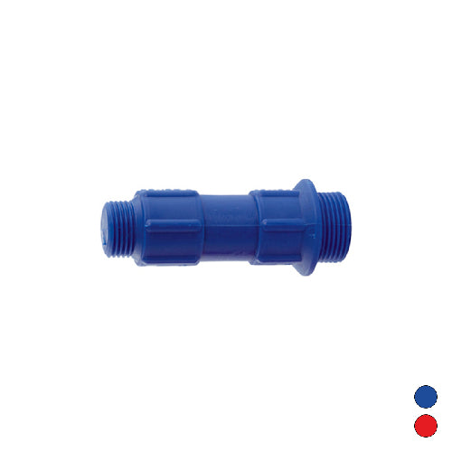 TAPPO DI COLLAUDO IMPIANTO A DOPPIO FILETTO 1/2x3/4- Blu - 1/2 x 3/4- RERU- pezzi 1