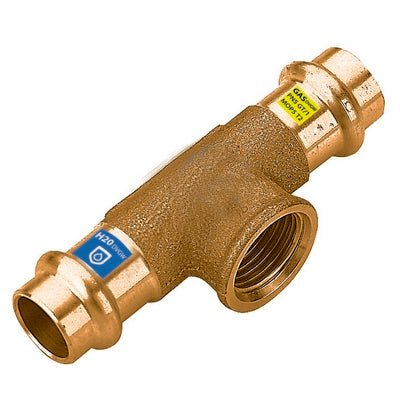 T IN BRONZO A PRESSARE FXFXFIL F ACQUA/GAS- Diam. 15 x 1/2- FRABO- pezzi 1