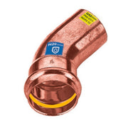 CURVA IN RAME A PRESSARE  45  ° MF ACQUA/GAS- Diam. 35- FRABO- pezzi 1