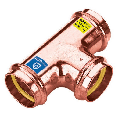 T IN RAME A PRESSARE FFF ACQUA/GAS- Diam. 12- FRABO- pezzi 1