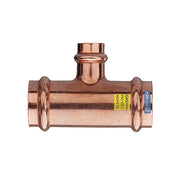 T RIDOTTO FFF IN RAME A PRESSARE ACQUA/GAS- Diam. 28 x 18 x 28- FRABO- pezzi 1