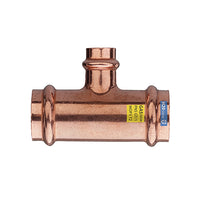 T RIDOTTO FFF IN RAME A PRESSARE ACQUA/GAS- Diam. 28 x 18 x 28- FRABO- pezzi 1