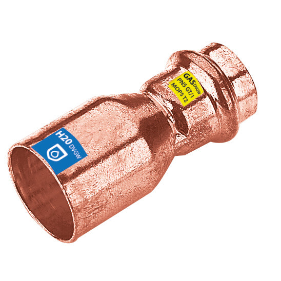 MANICOTTO DI RIDUZIONE MF IN RAME A PRESSARE ACQUA/GAS- Diam. 28 x 22- FRABO- pezzi 1