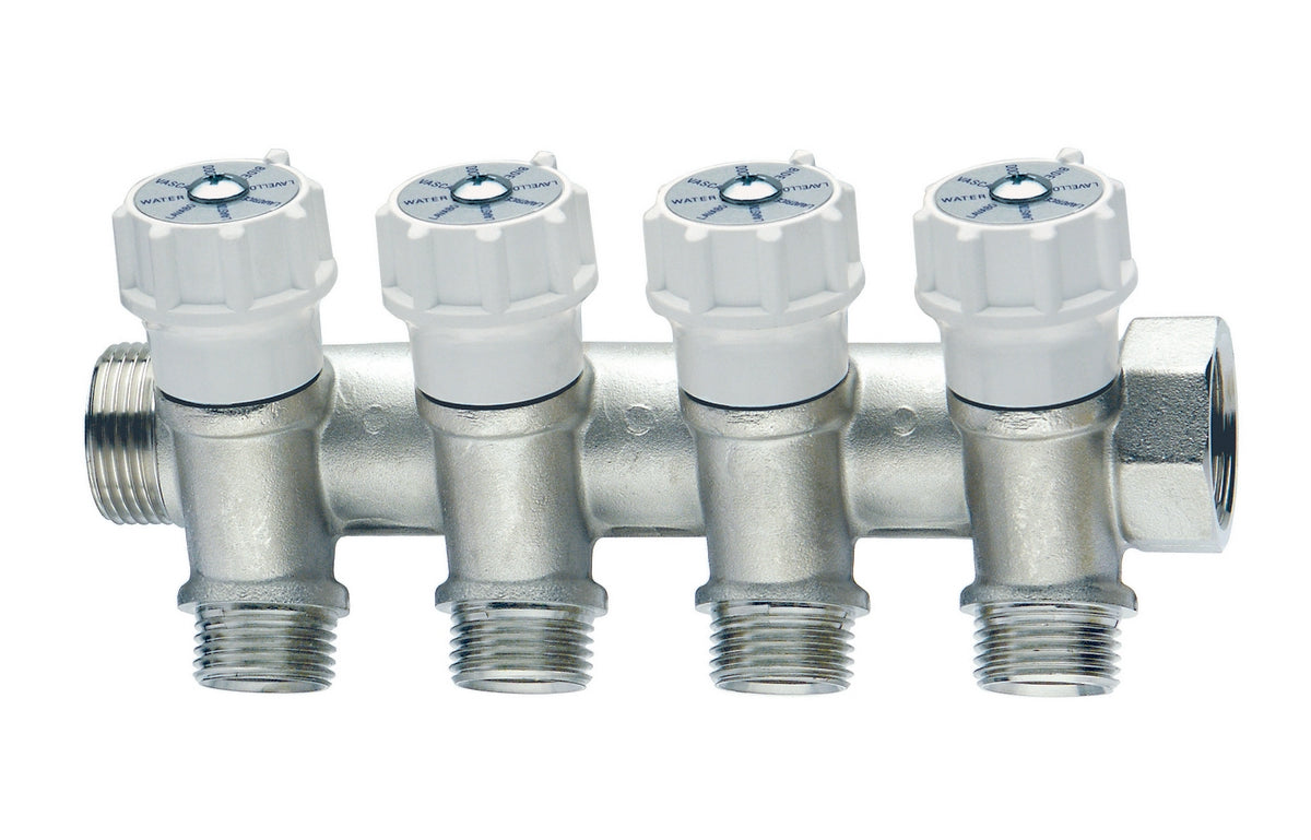 COLLETTORE DI DISTRIBUZIONE COMPONIBILE CON VALVOLE DI INTERCETTAZIONE- 3/4 x 3   deriv. 1/2- ITAP- pezzi 1