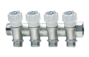 COLLETTORE DI DISTRIBUZIONE COMPONIBILE CON VALVOLE DI INTERCETTAZIONE- 3/4 x 4   deriv. 1/2- ITAP- pezzi 1