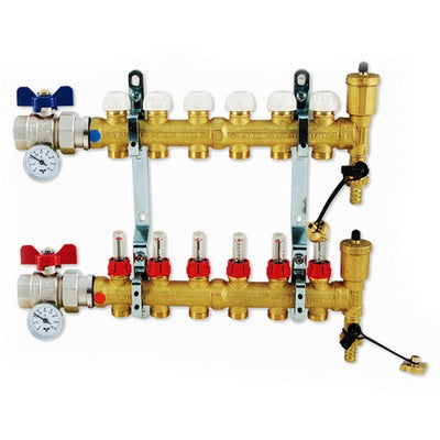 COLLETTORE DI DISTRIBUZIONE SENZA BY PASS- 8 vie- TIEMM- pezzi 1