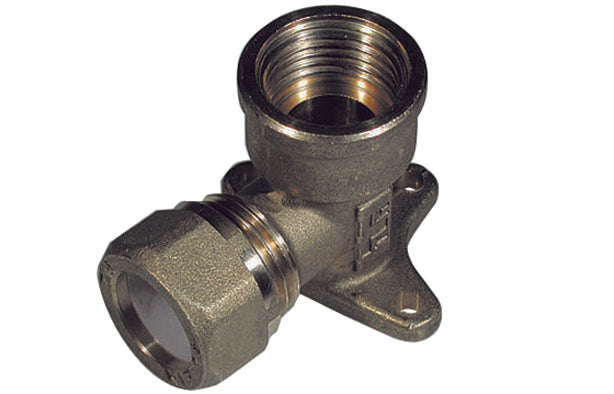 GOMITO CON FLANGIA PER RAME CON OGIVA TEFLON TIEMME- 1/2 x 14- TIEMM- pezzi 1