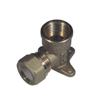 GOMITO CON FLANGIA PER RAME CON OGIVA TEFLON TIEMME- 1/2 x 16- TIEMM- pezzi 1