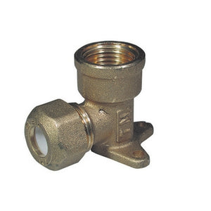 GOMITO CON FLANGIA PER RAME CON OGIVA TEFLON TIEMME- 1/2 x 12R- TIEMM- pezzi 1