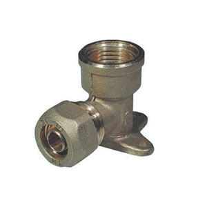 GOMITO A 90  ° FEMMINA CON FLANGIA PER TUBO COBRA-PEX- 1/2 x 15- TIEMM- pezzi 1