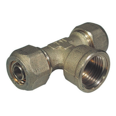 RACCORDO A T FEMMINA PER TUBO COBRA-PEX- 1/2 x 18- TIEMM- pezzi 1