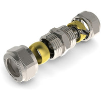 RACCORDO DIRITTO DOPPIO TIEMME PER MULTISTRATO- 16 x 2 - Diam. 15- TIEMM- pezzi 1