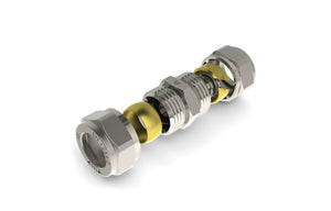 RACCORDO DIRITTO DOPPIO TIEMME PER MULTISTRATO- 16 x 2 - Diam. 15- TIEMM- pezzi 1