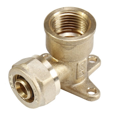 GOMITO A 90  ° F/FILET. F CON FLANGIA E DUE FORI DI FISSAGGIO- Diam. 1/2 x 20- IBP- pezzi 1