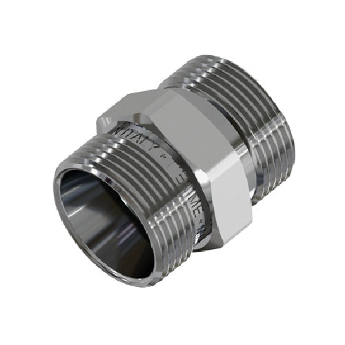 RACCORDO DIRITTO DOPPIO CROMATO- 24X19 fil (D.16)- TIEMM- pezzi 1