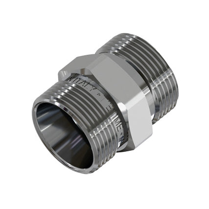 RACCORDO DIRITTO DOPPIO CROMATO- 24X19 fil (D.16)- TIEMM- pezzi 1