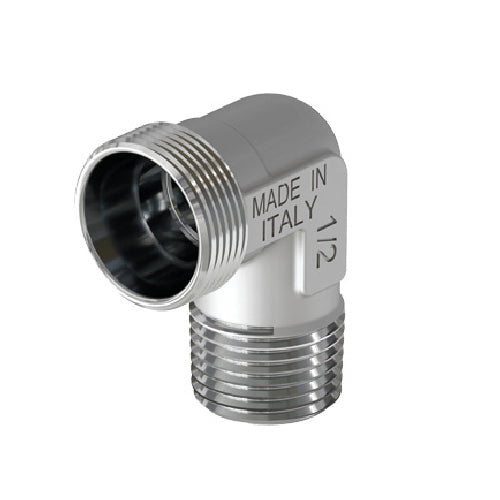 RACCORDO CURVO MASCHIO CROMATO- 1/2 - 24X19 fil (D.16)- TIEMM- pezzi 1