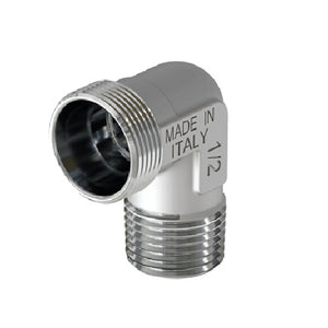 RACCORDO CURVO MASCHIO CROMATO- 3/4 - 24X19 fil (D.16)- TIEMM- pezzi 1