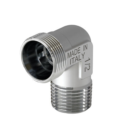 RACCORDO CURVO MASCHIO CROMATO- 3/4 - 24X19 fil (D.16)- TIEMM- pezzi 1