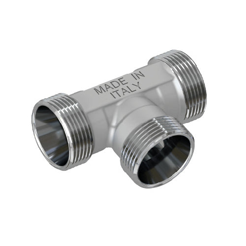 RACCORDO A T MASCHIO CROMATO- 24X19 fil (D.16)- TIEMM- pezzi 1