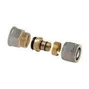 RACCORDO DIRITTO FEMMINA A COMPRESSIONE P/MULTISTRATO 2PZ ASSEMBLATO- 1/2 x 3/4 - 20 (2,00)- TDMB- pezzi 1
