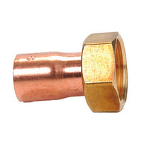 MEZZO BOCCHETTONE RAME FF CON DADO GIREVOLE- 3/4 x 18- IBP- pezzi 1