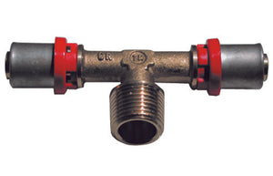 RACCORDO PRESS A T MASCHIO PER MULTISTRATO- 1/2 x 14- TIEMM- pezzi 1